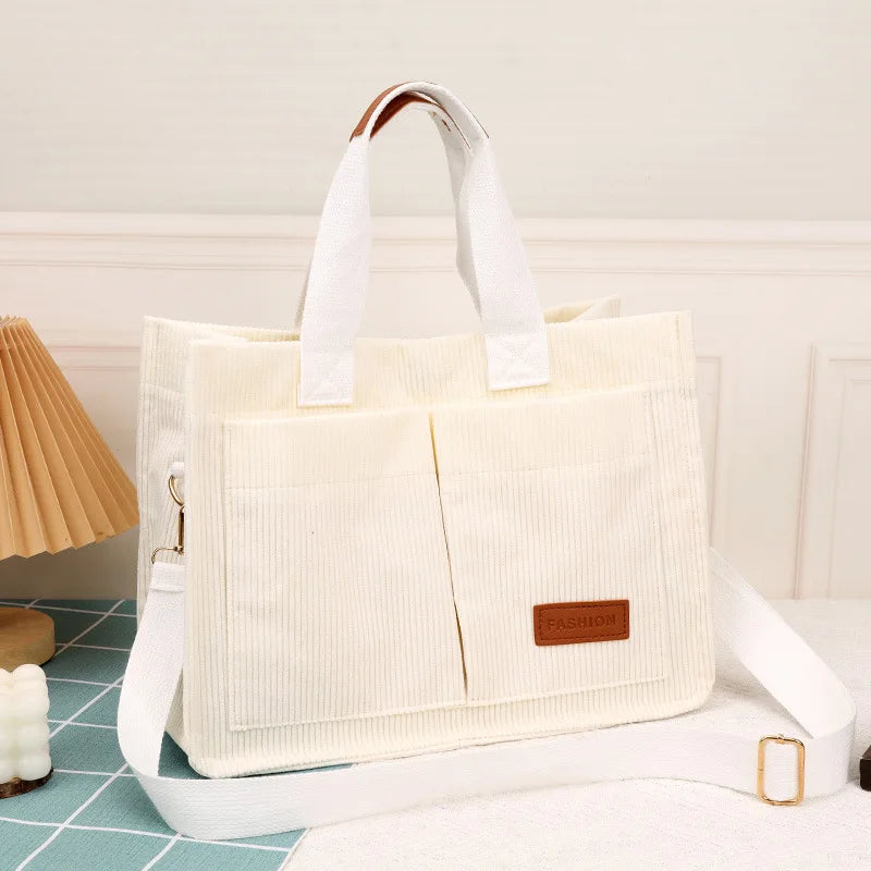 Corduroy Box Tote Bag | Wovetsa