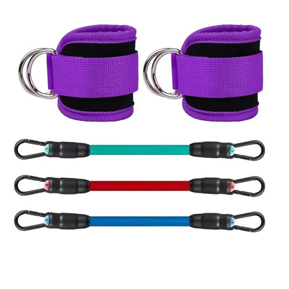 Ankle Strap Resistance Bands Set for Women — Glute & Hip Workout | Wovetsa
