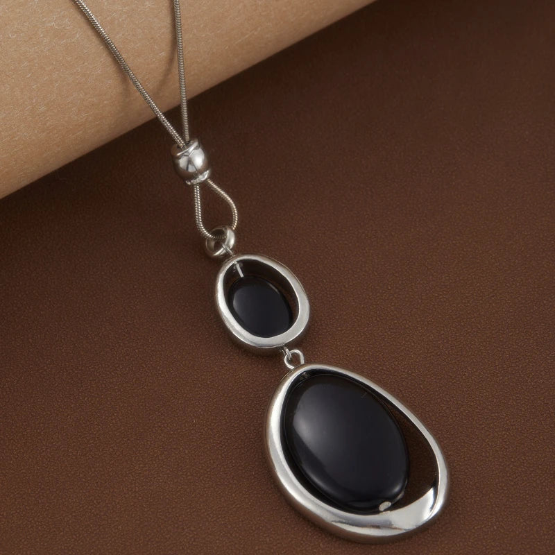 Vintage Punk Stone Pendant Necklace | Wovetsa