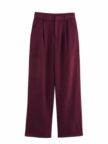 Burgundy Double-Breasted Suit Set | Wovetsa