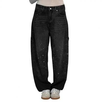 High-Waisted Wide Leg Denim Pants | Wovetsa