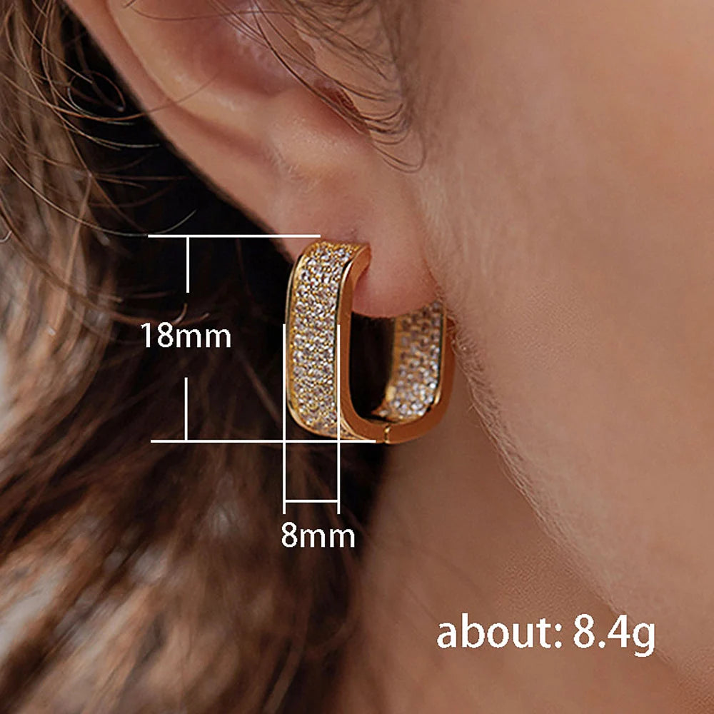 CZ Hoop Earrings | Wovetsa