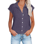 Loose Short Sleeve Casual Shirt | Wovetsa