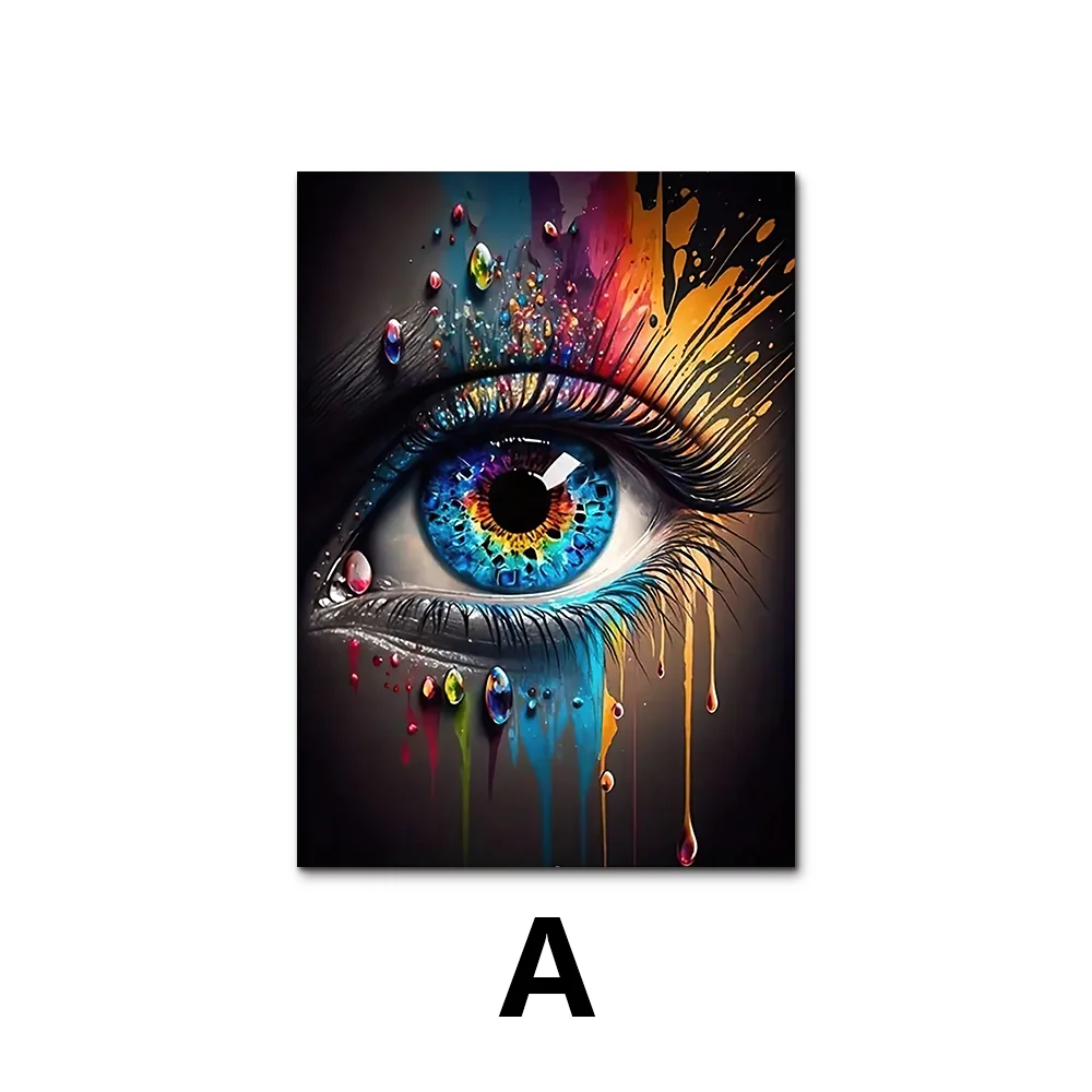 Abstract Eye Features Canvas Wall Art | Wovetsa