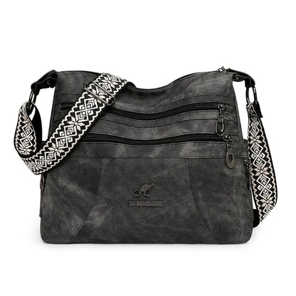 Denim Multi-Layer Crossbody Shoulder Bag | Wovetsa