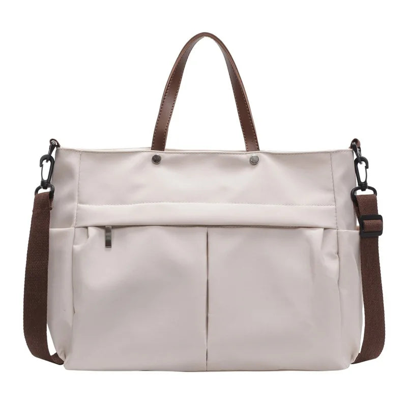 Nylon Tote Bag with Dual Pockets | Wovetsa