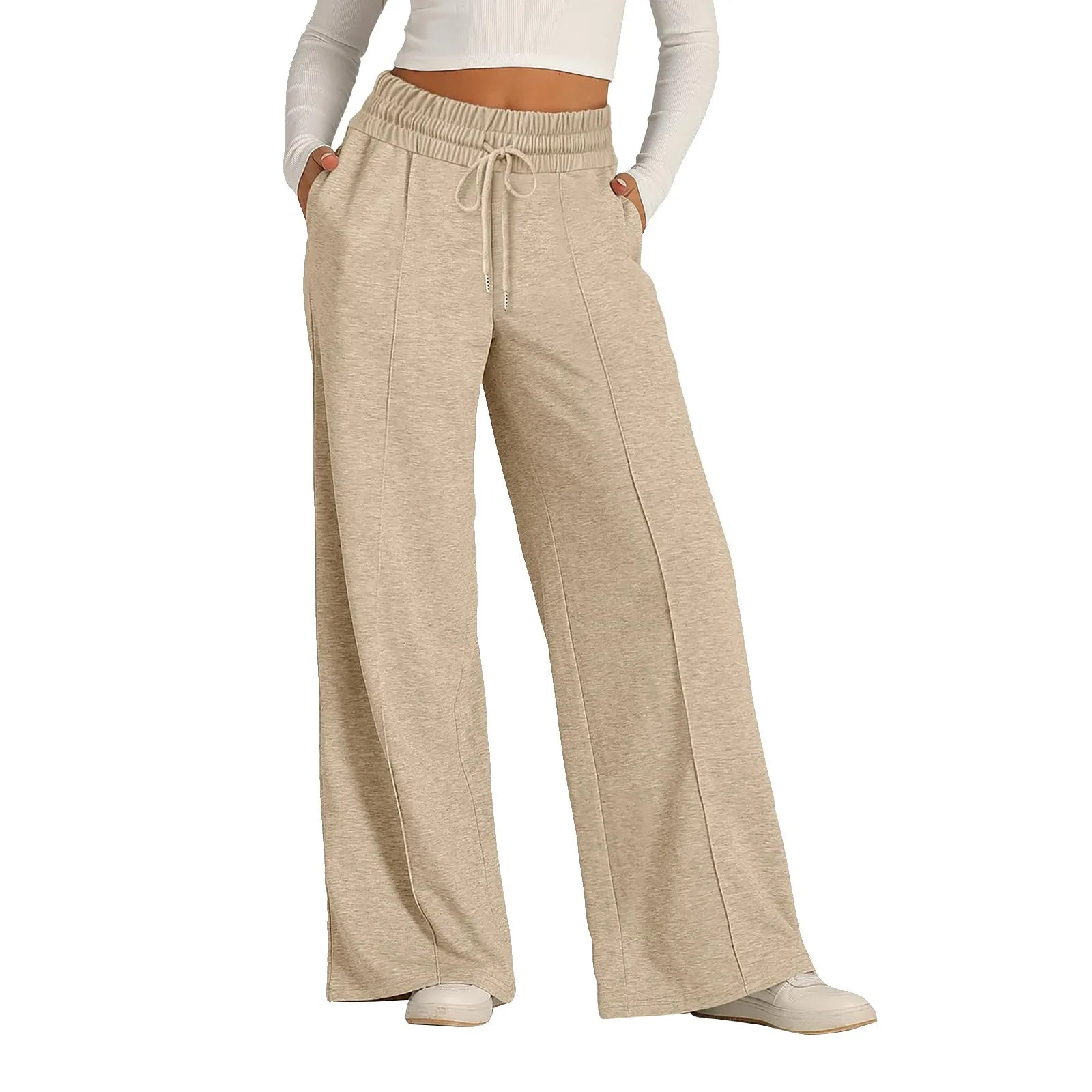 Straight Wide-Leg Jogger Pants | Wovetsa