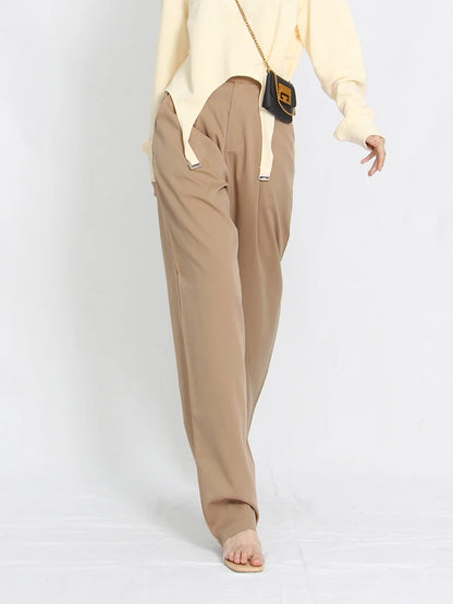 High-Waist Loose Wide Leg Trousers | Wovetsa