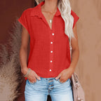 Loose Short Sleeve Casual Shirt | Wovetsa