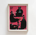 Modern Abstract & Funny Animal Canvas Wall Art Poster | Wovetsa