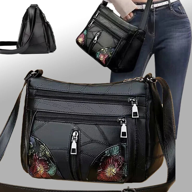 Floral Print Crossbody Tote Bag | Wovetsa