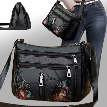 Floral Print Crossbody Tote Bag | Wovetsa