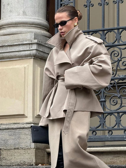 Lapel Trench Coat | Wovetsa