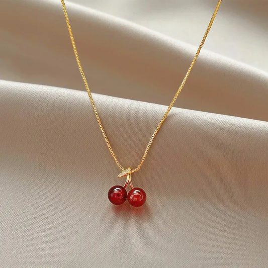 Cherry Pendant Necklace | Wovetsa
