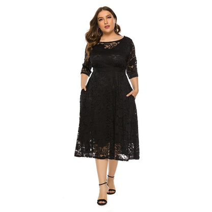 2021 New Women Plus size Dress Black White Long Sleeve Larges Big Plussize Autumn Clothes clothing Casual Wear For Female Suits
