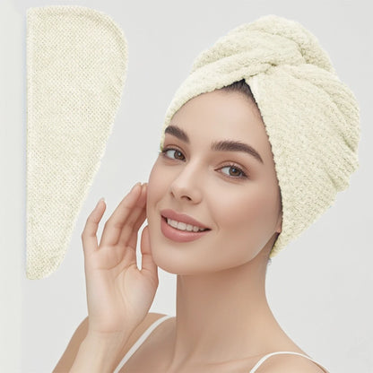 Microfiber Hair Towel Wrap Fast Drying Button-Down | Wovetsa
