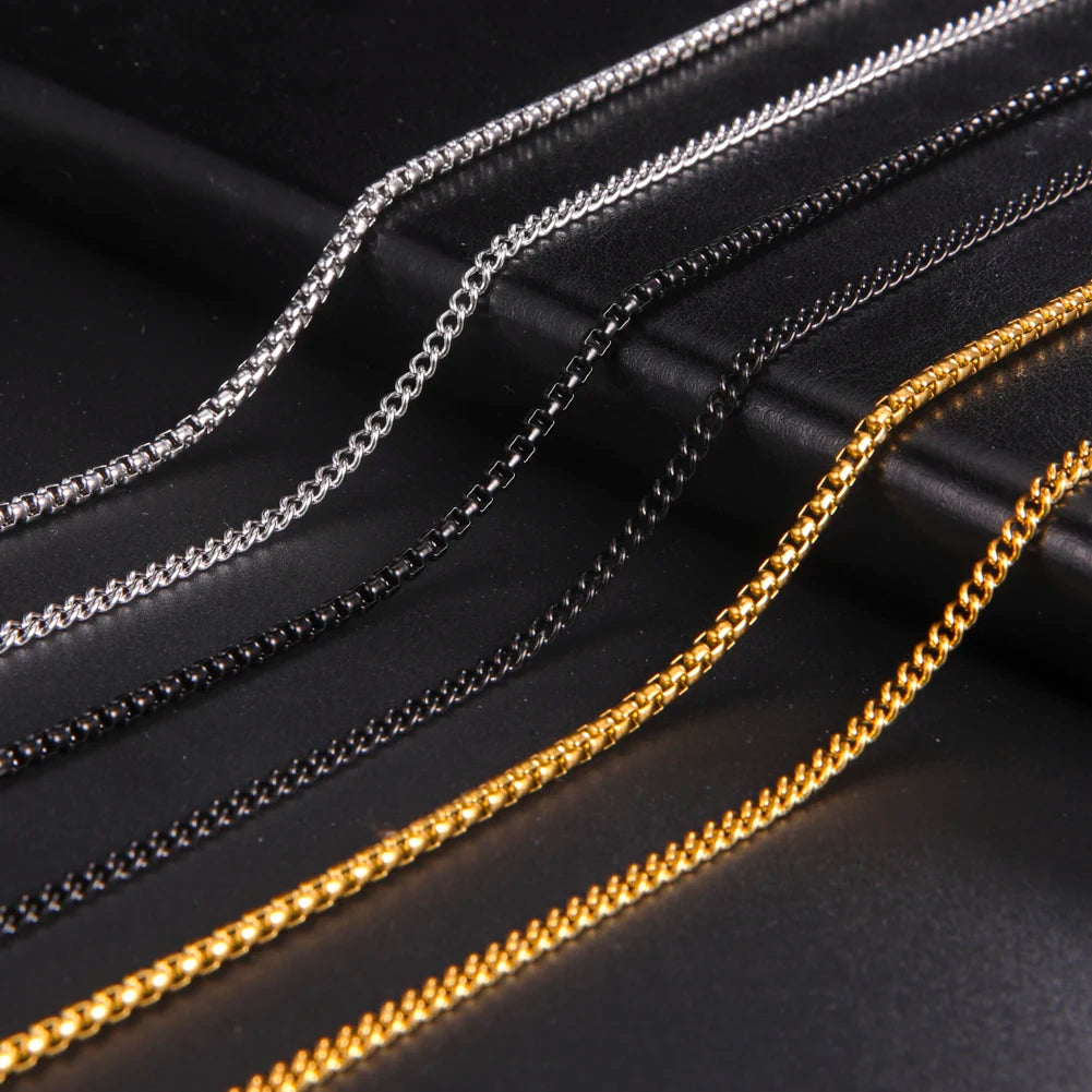 60cm Stainless Steel Chain Necklace | Wovetsa