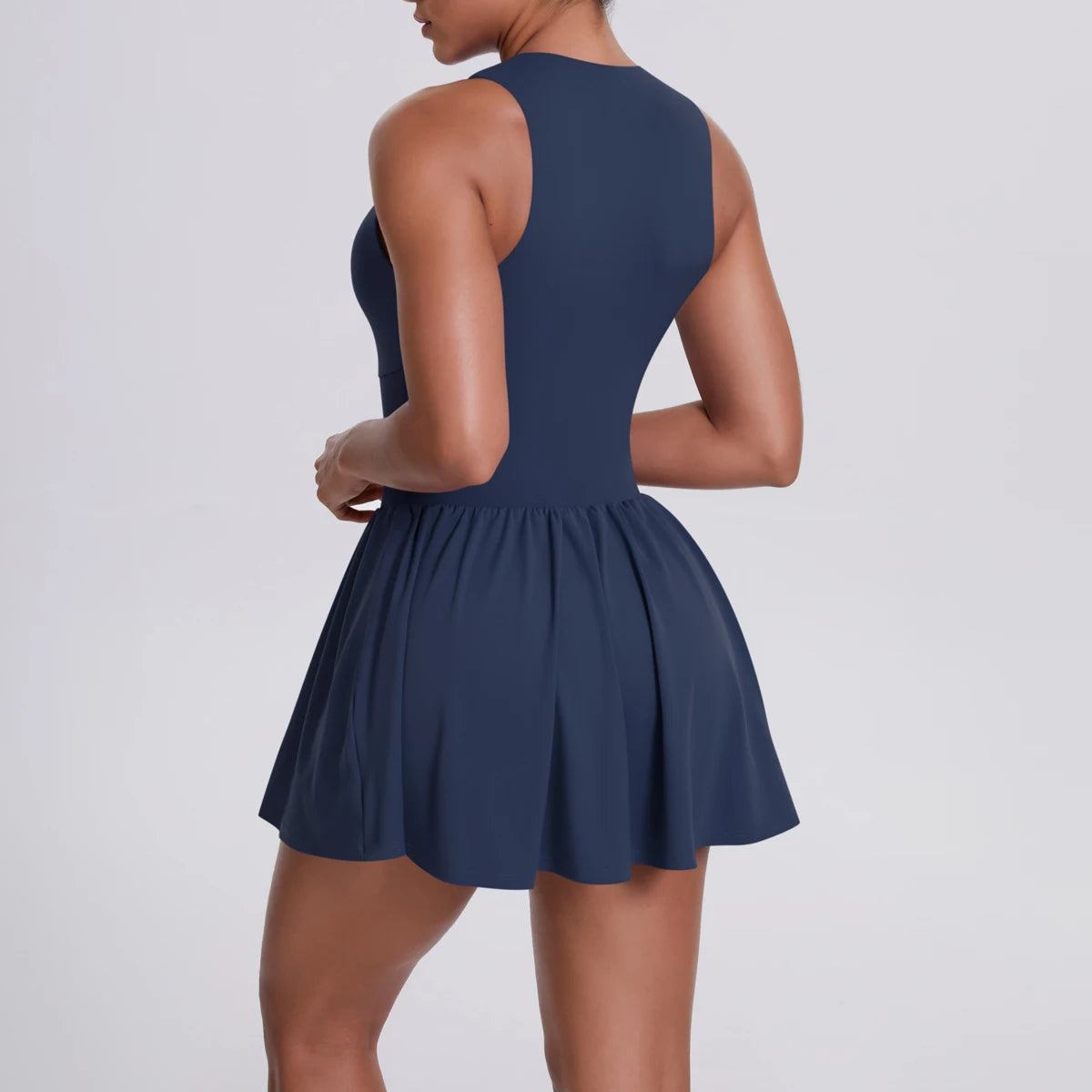 Sleeveless Yoga Bodysuit & Skirt Set | Wovetsa