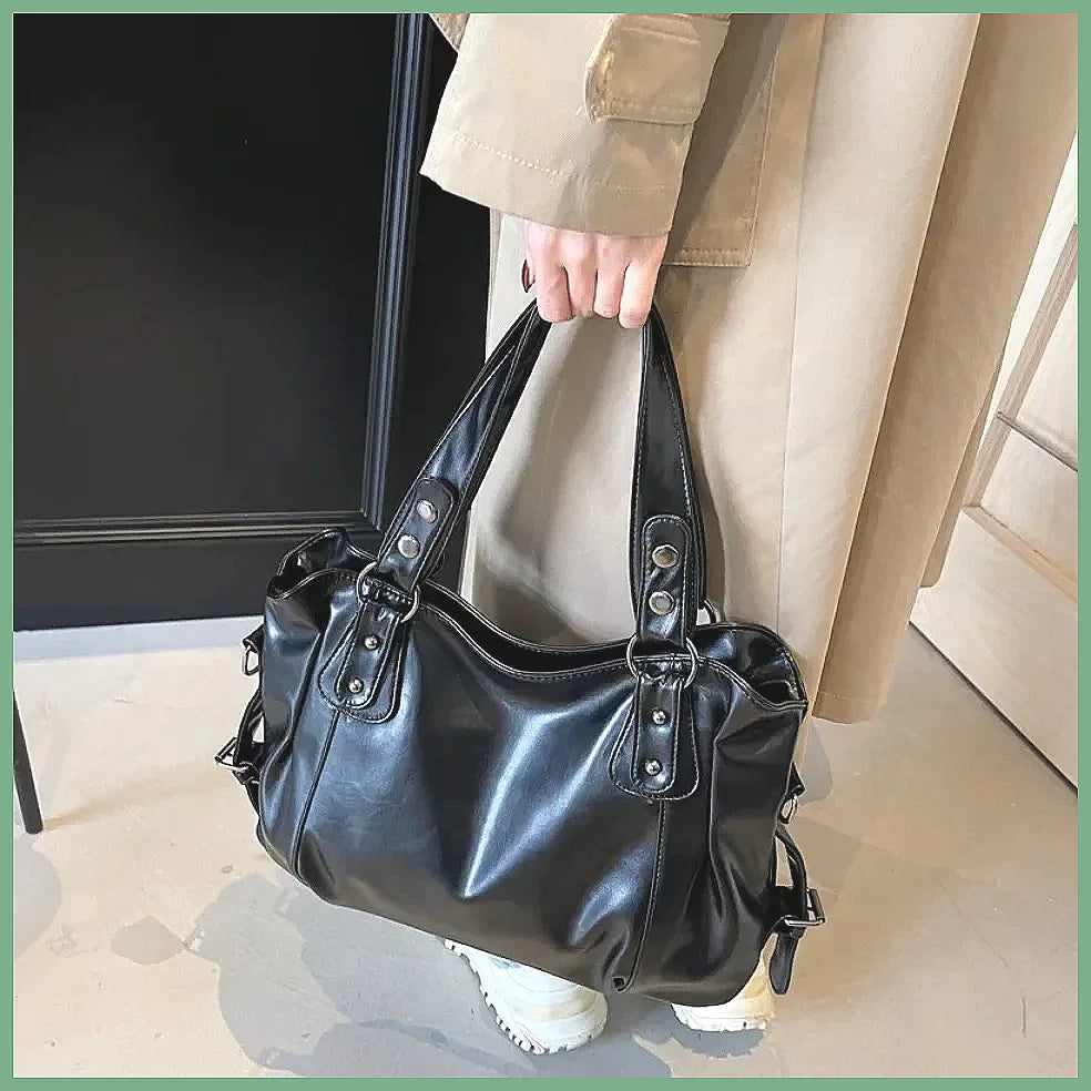 Retro Large Shoulder Tote Bag | Wovetsa