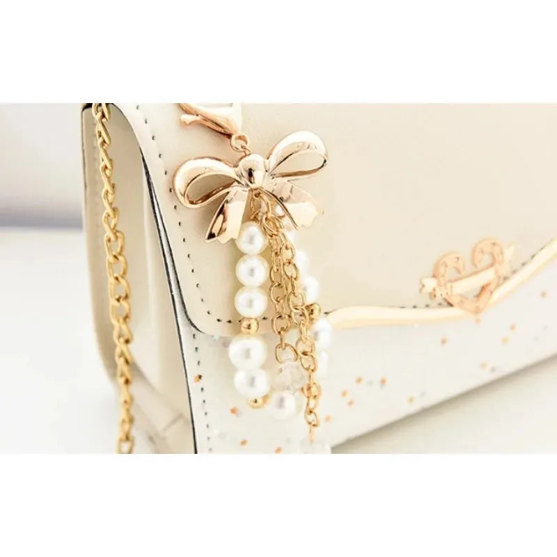 Chain Pendant PU Satchel Crossbody Bag | Wovetsa