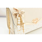 Chain Pendant PU Satchel Crossbody Bag | Wovetsa