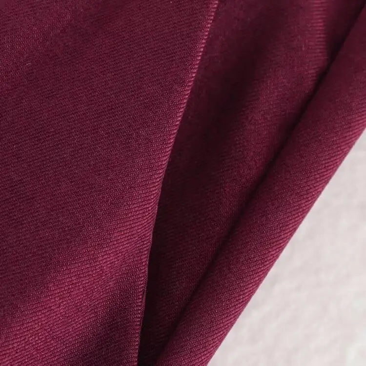 Burgundy Double-Breasted Suit Set | Wovetsa