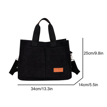 Corduroy Box Tote Bag | Wovetsa