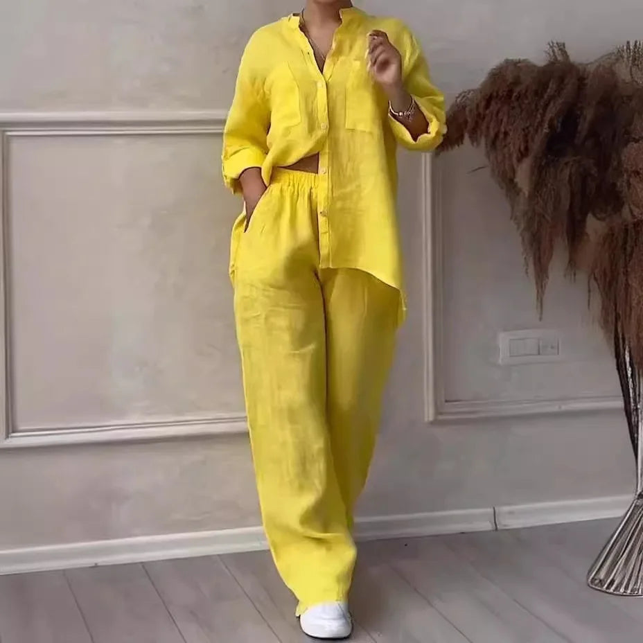 Women's Cotton Linen 2-Piece Set | Wovetsa