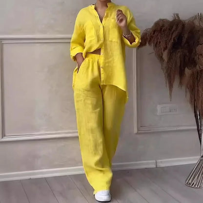Women's Cotton Linen 2-Piece Set | Wovetsa