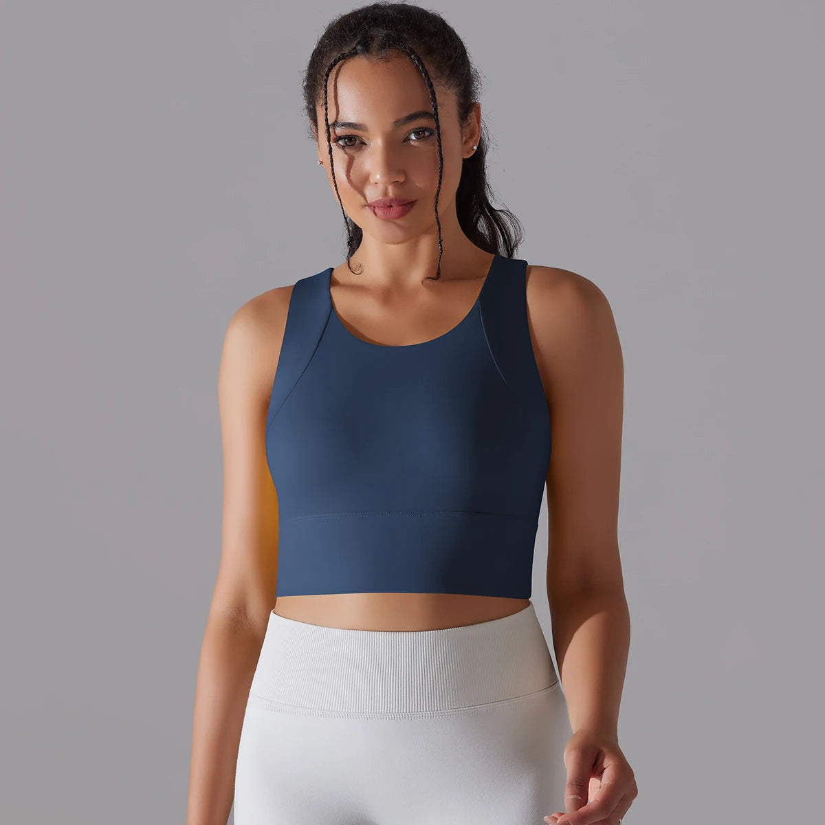 Nylon Sports Bra Crop Top | Wovetsa