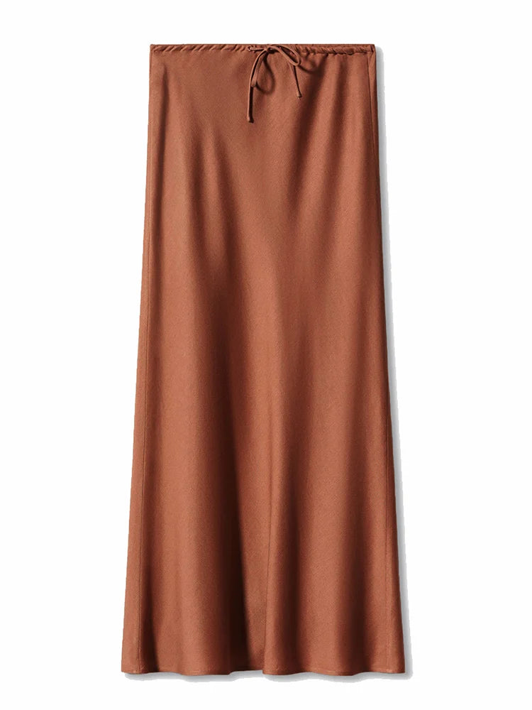 Satin Maxi Skirt | Wovetsa