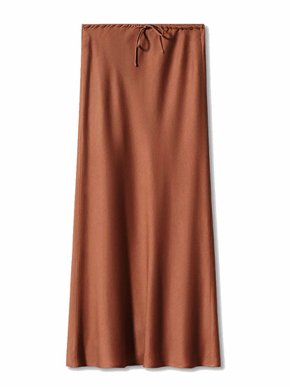 Satin Maxi Skirt | Wovetsa