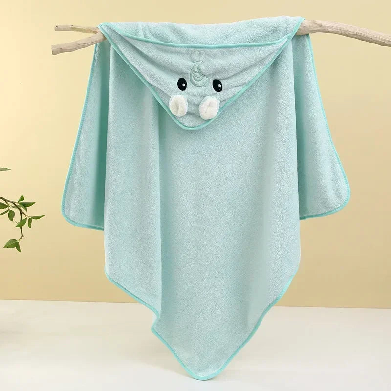 Hooded Baby Bath Towel Soft Absorbent Swaddle Wrap | Wovetsa