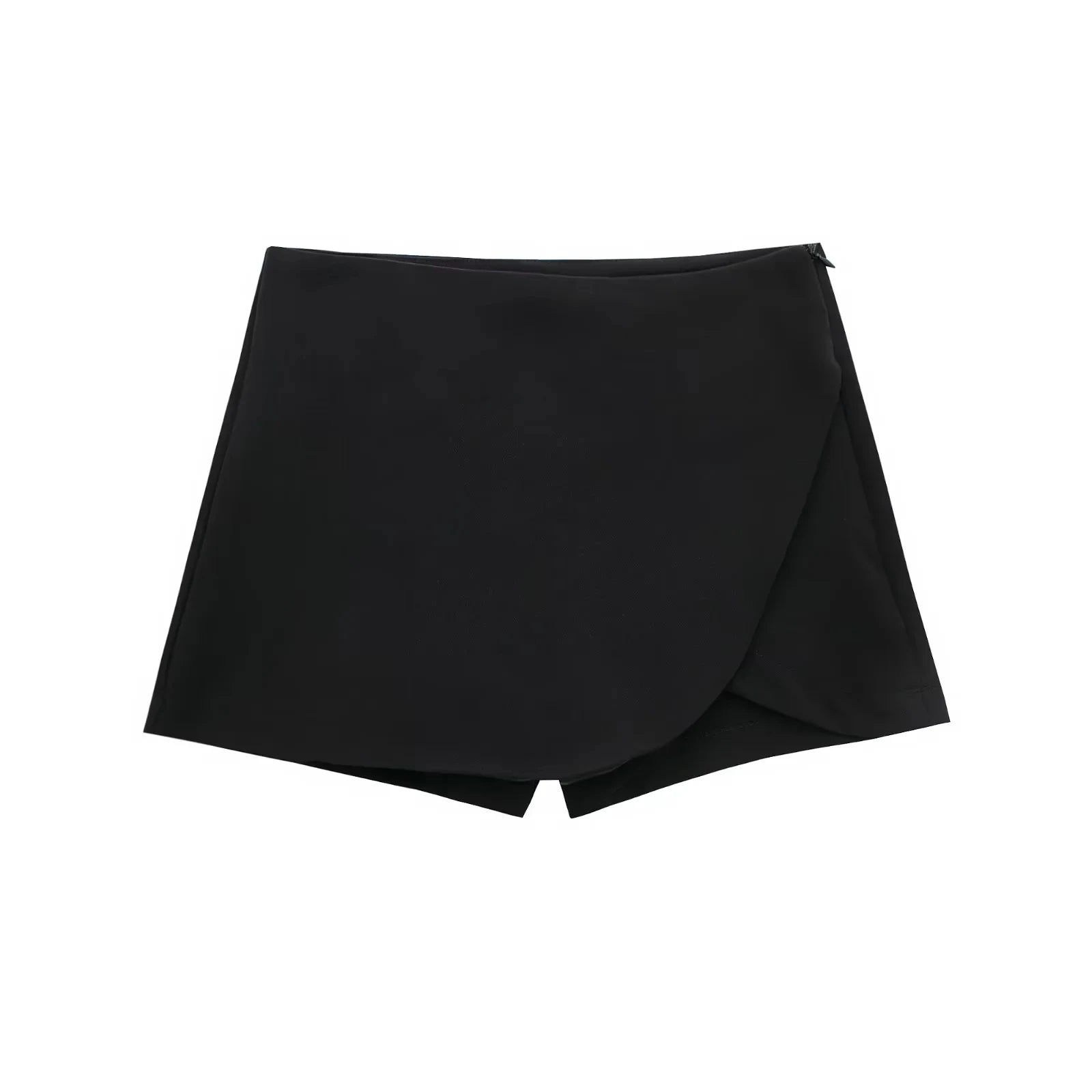 High Waist Asymmetric Mini Skort | Wovetsa