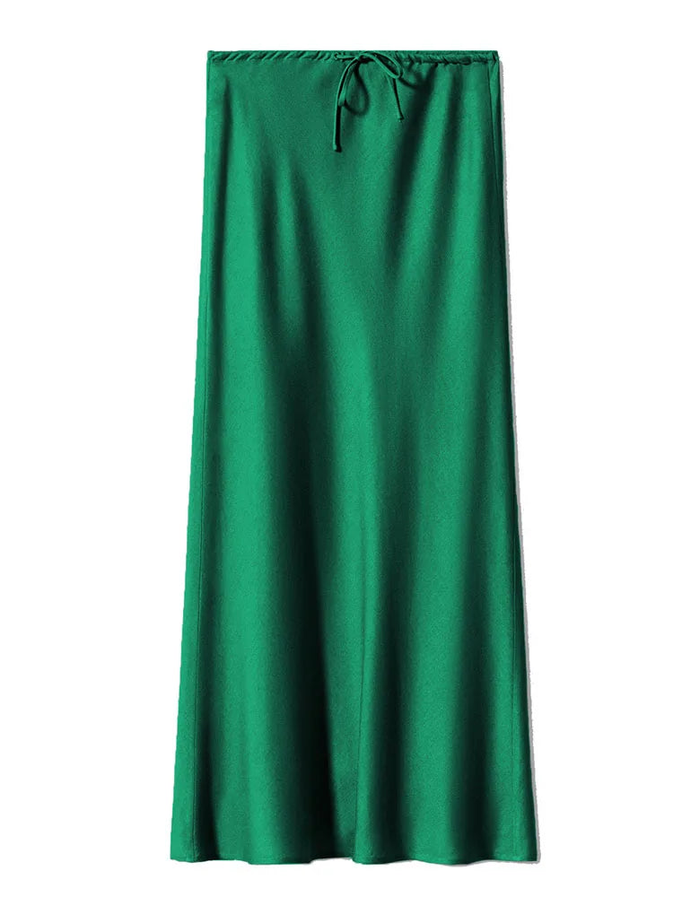 Satin Maxi Skirt | Wovetsa