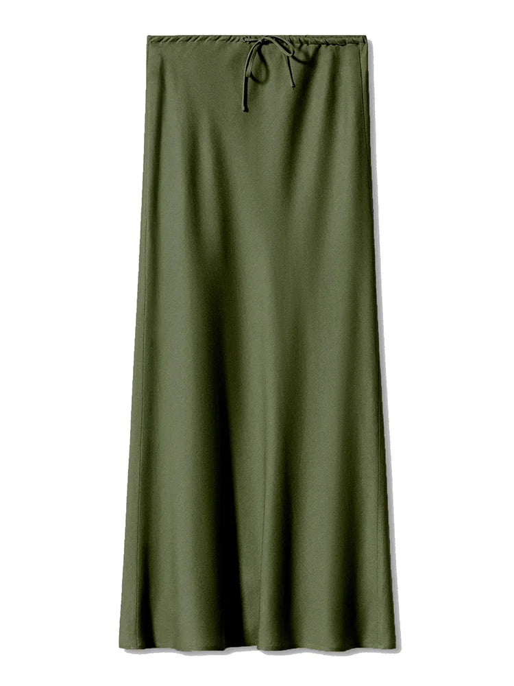 Satin Maxi Skirt | Wovetsa