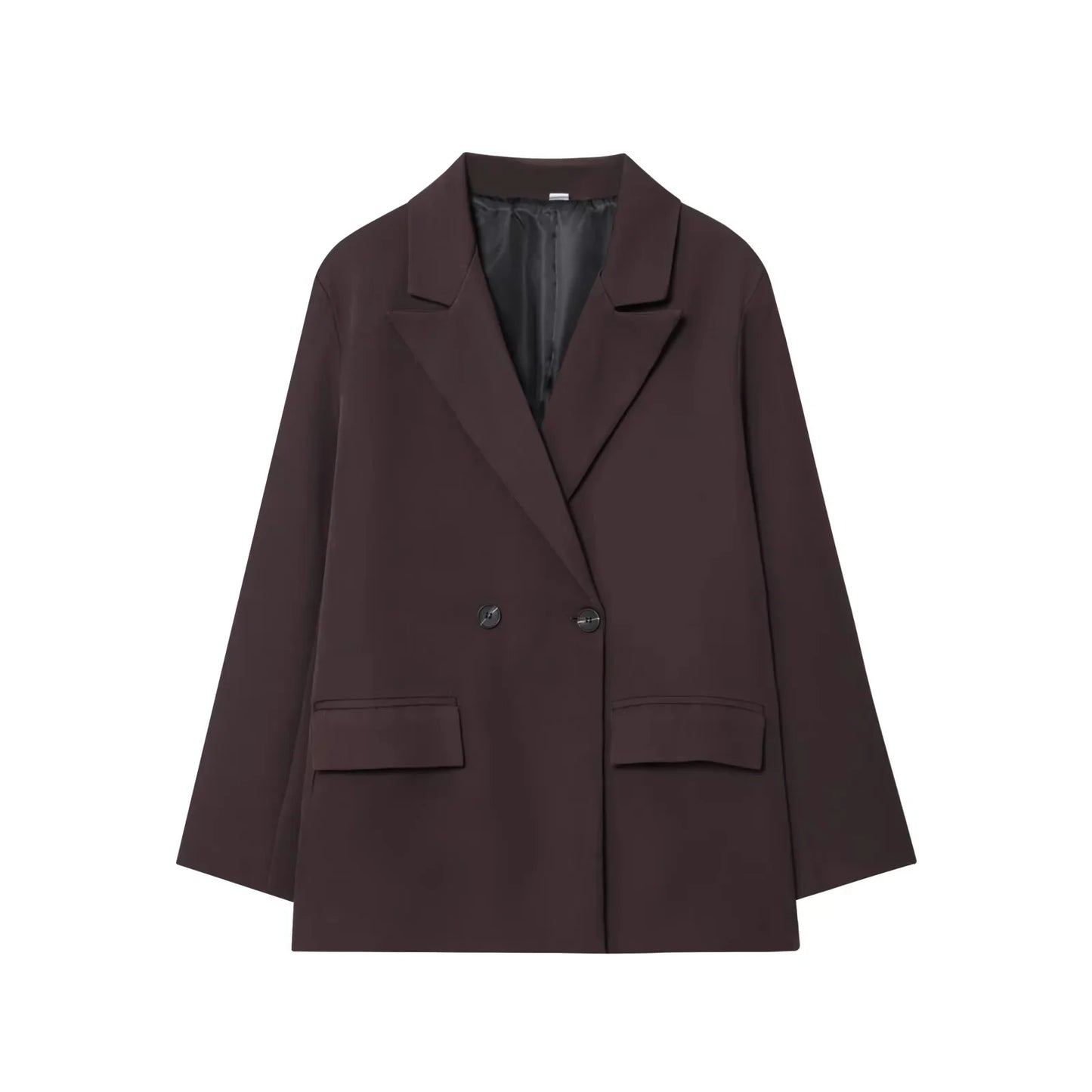 Double Breasted Notched Lapel Blazer | Wovetsa