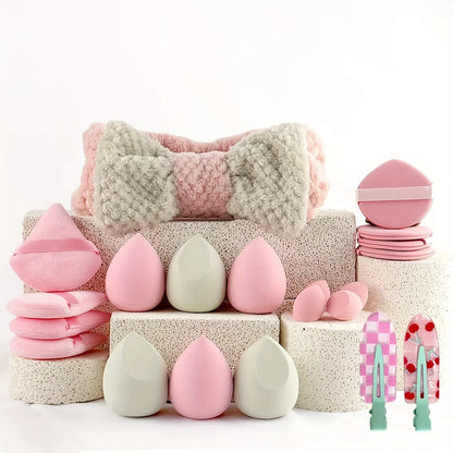 40-Piece Pink Makeup Brush Set with Travel Bag | Wovetsa