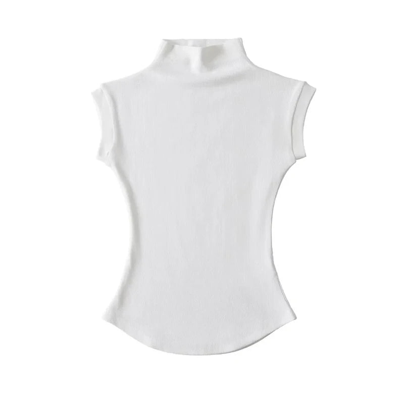 Sleeveless Turtleneck Top | Wovetsa