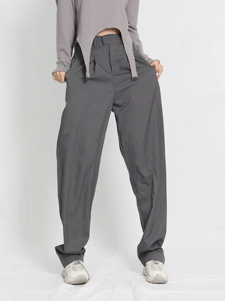 High-Waist Loose Wide Leg Trousers | Wovetsa