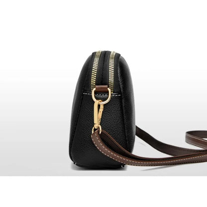 Genuine Leather Shell Flap Crossbody Bag | Wovetsa
