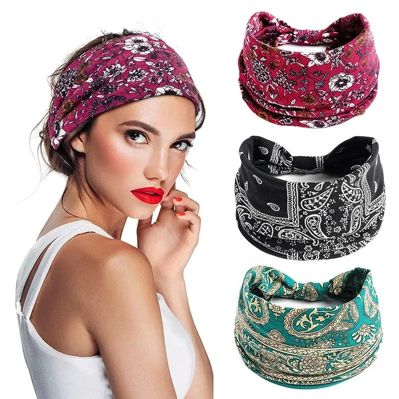 Bohemian Yoga Headband for Women — Sweat-Absorbing Hair Accessory | Wovetsa