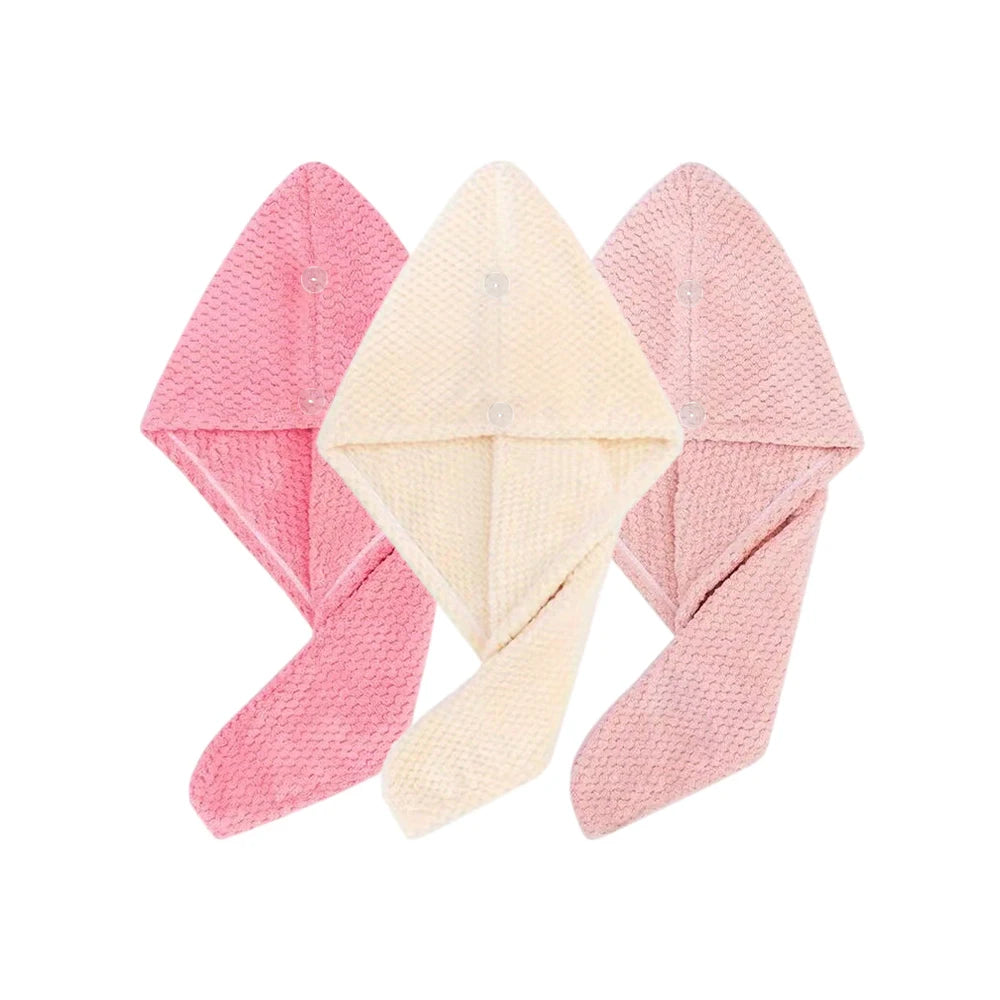 Microfiber Hair Towel Wrap Fast Drying Button-Down | Wovetsa