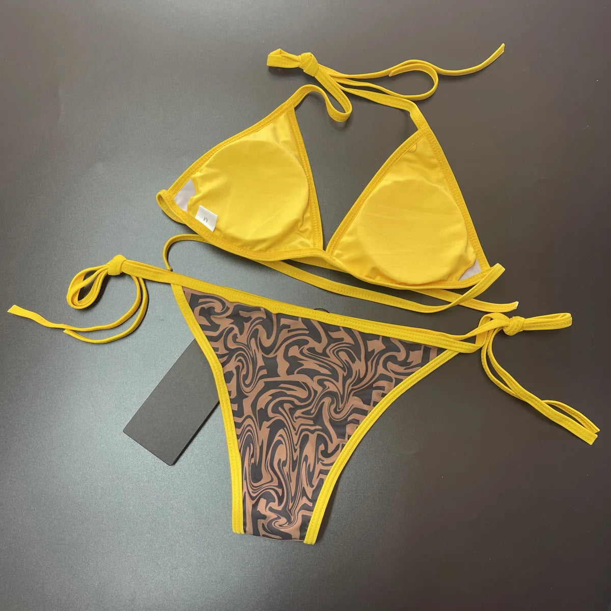 Floral Triangle Bikini Set | Wovetsa