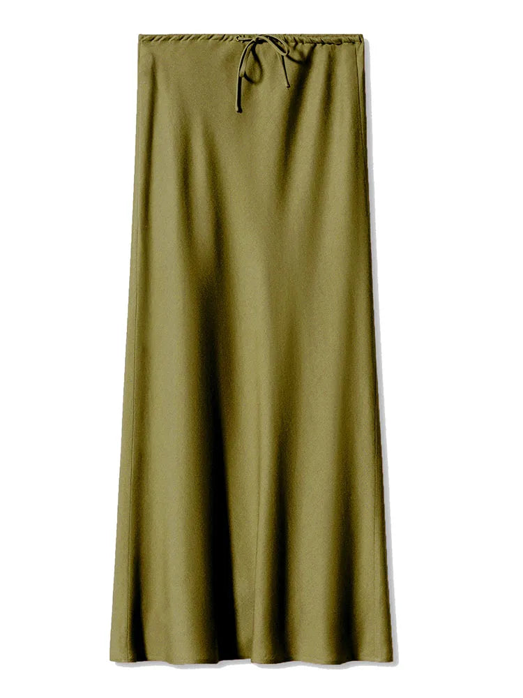 Satin Maxi Skirt | Wovetsa