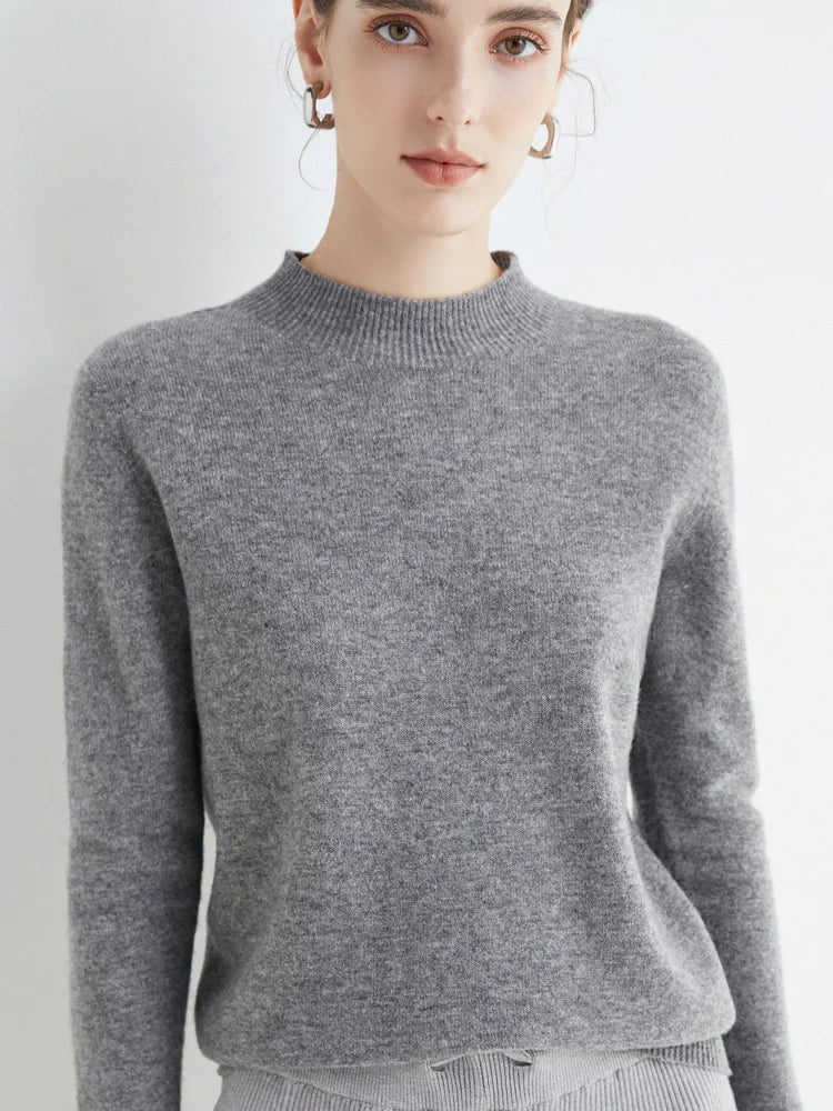 Mock Neck Pullover Sweater | Wovetsa