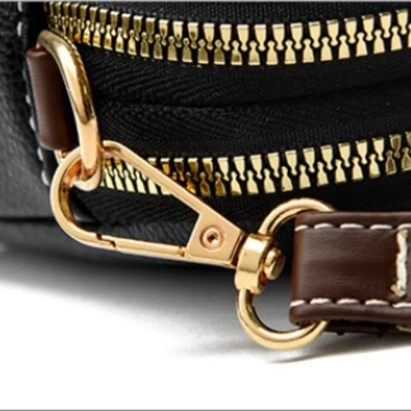 Genuine Leather Shell Flap Crossbody Bag | Wovetsa