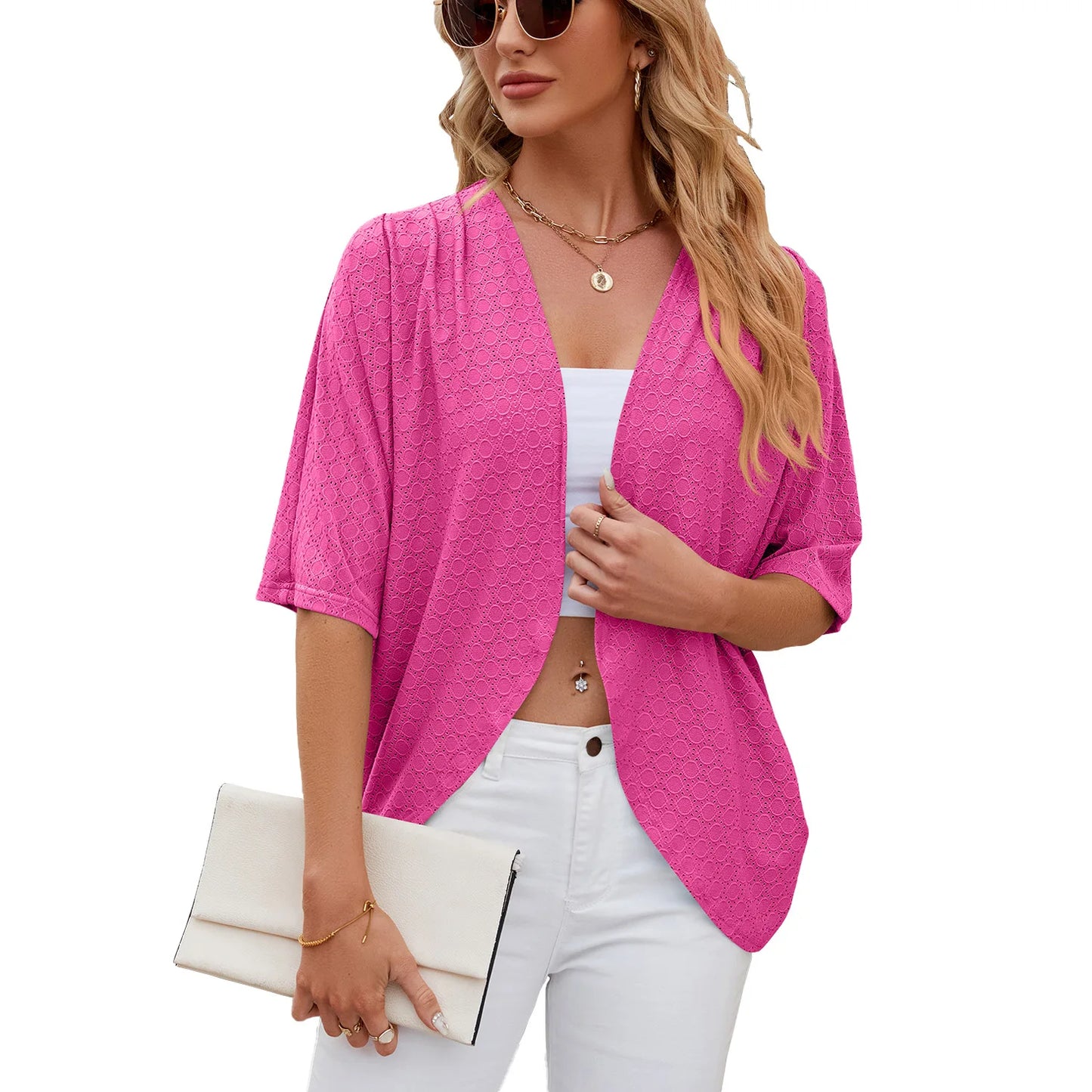 Cropped Open-Front Cardigan | Wovetsa
