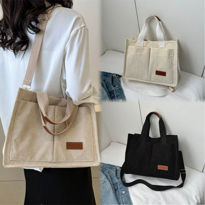 Corduroy Box Tote Bag | Wovetsa