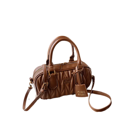 Pleated Bowling Shoulder Bag | Wovetsa